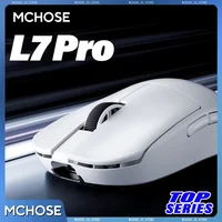 Ratón Inalámbrico para Juegos MCHOSE L7 Pro Oficial, Sensor Óptico PAW3395 para Deportes Electrónicos, Interruptor Óptico, Velocidad Máxima de 8K, Tasa de Sondeo de 39g, 250mAh