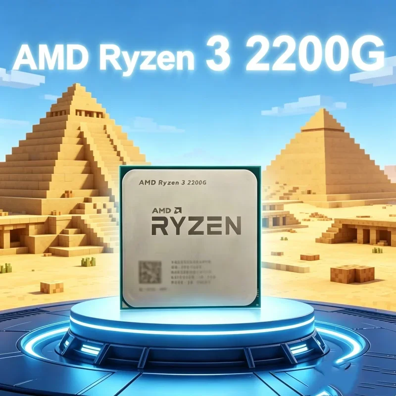 CPU AMD Ryzen 3 2200G R3 2200G de Cuatro Núcleos y Cuatro Subprocesos, 3.5 GHz, Zen 0.014 YD2200C5M4MFB, Socket AM4, Sin Refrigerador