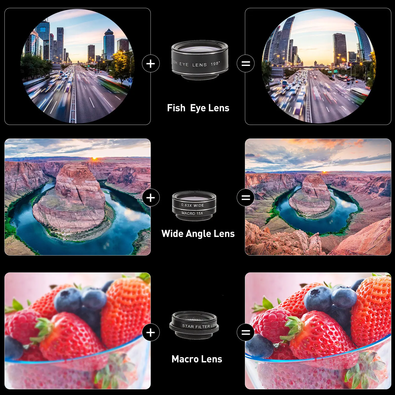 1 Juego de Lentes para Cámara - Photography High Angle reseña y precio
