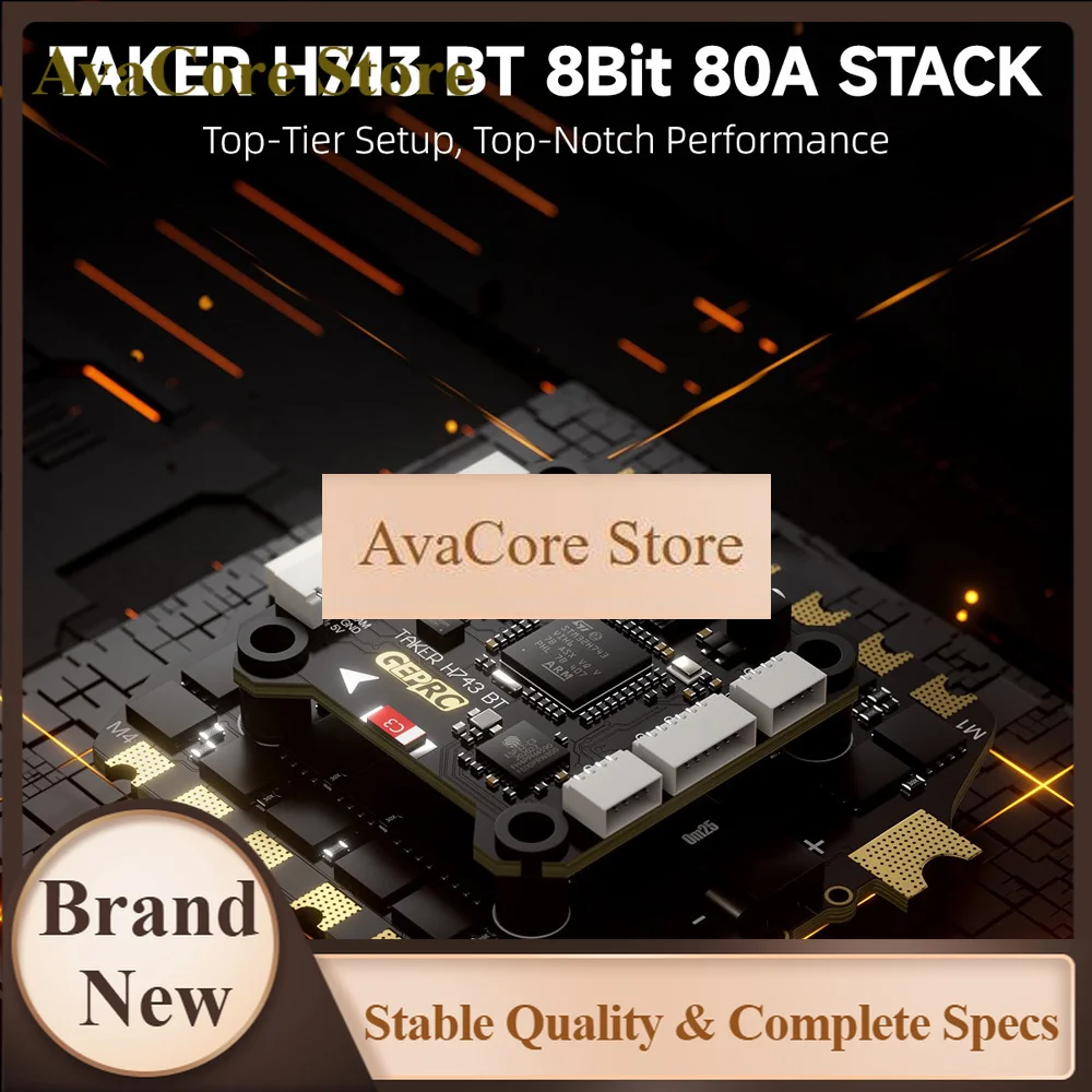 AvaCoreGeprc Taker H743 Bt 8bit 80a Stack Dual Gyro 512mb Black Box Data Analyze Record H80_bls 80a 4in1 Esc H743 For Fpv Drones