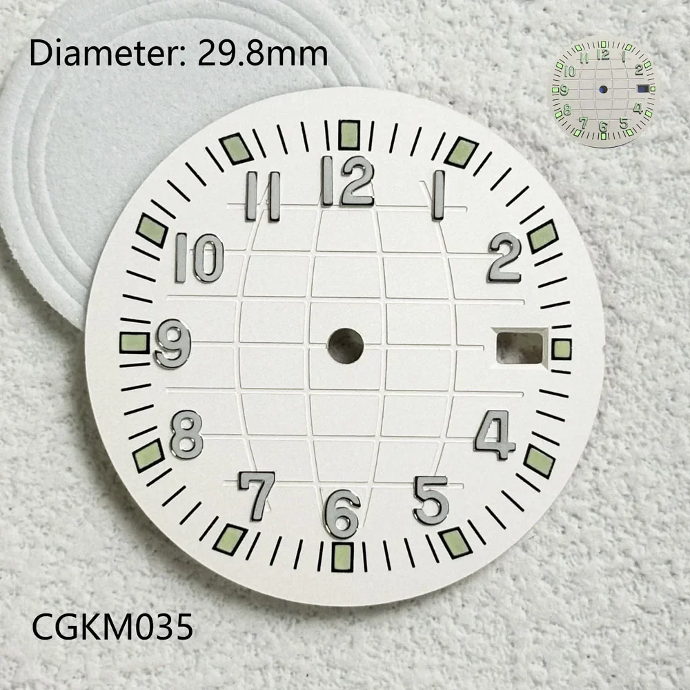 

29,8 мм зеленый светящийся циферблат NH35 аксессуары для часов индивидуальный циферблат