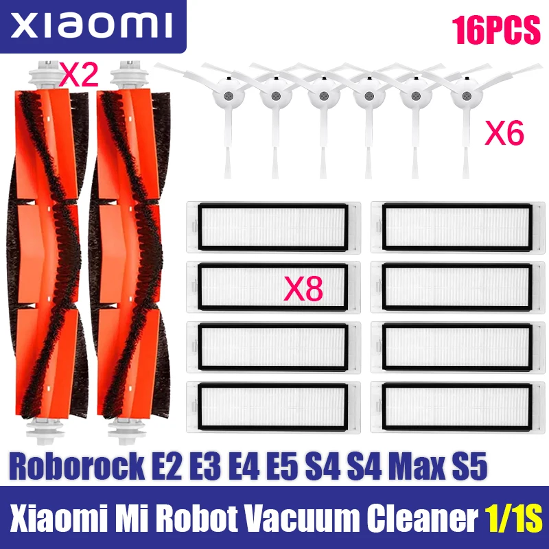 Für xiaomi mi roboter 1/ 1s sdjqr01rr sdjqr02rr sdjqr03rr e3, s4, s4 max, s5 staubsauger hauptseiten bürsten filter mop teile
