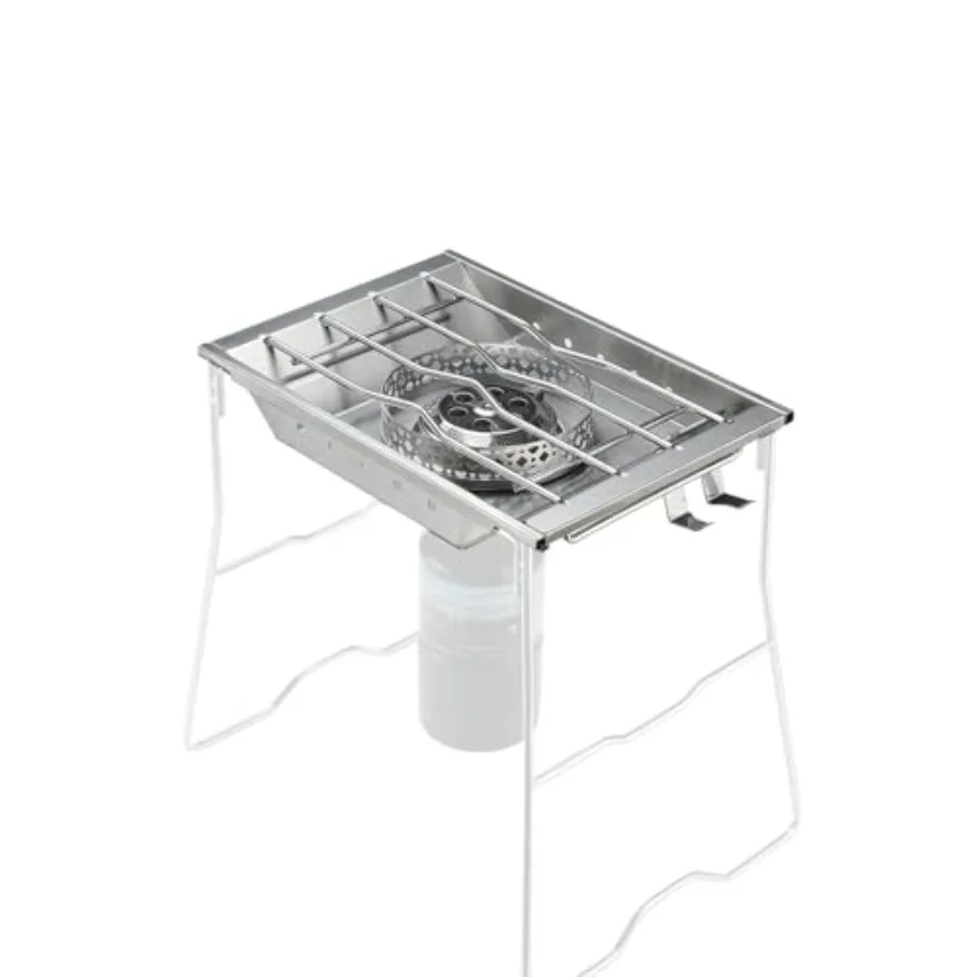 

CAMPINGMOON Propane Top Stove Plate Stainless Steel Frame IGT Table Top Gas Burner Windproof Recessed Design for Camping CK-25P