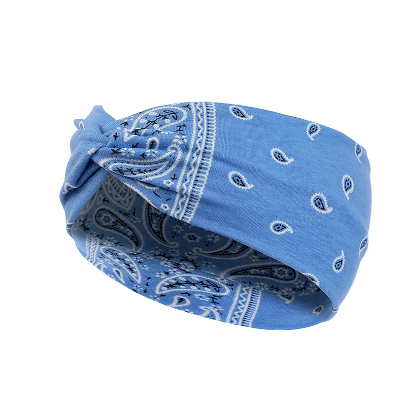 Fasce per capelli con fiori di anacardi Paisley Pilates Fascia elastica per yoga fitness Corsa Ciclismo Fascia per il sudore Turbante Trucco Cerchio per capelli Trucco