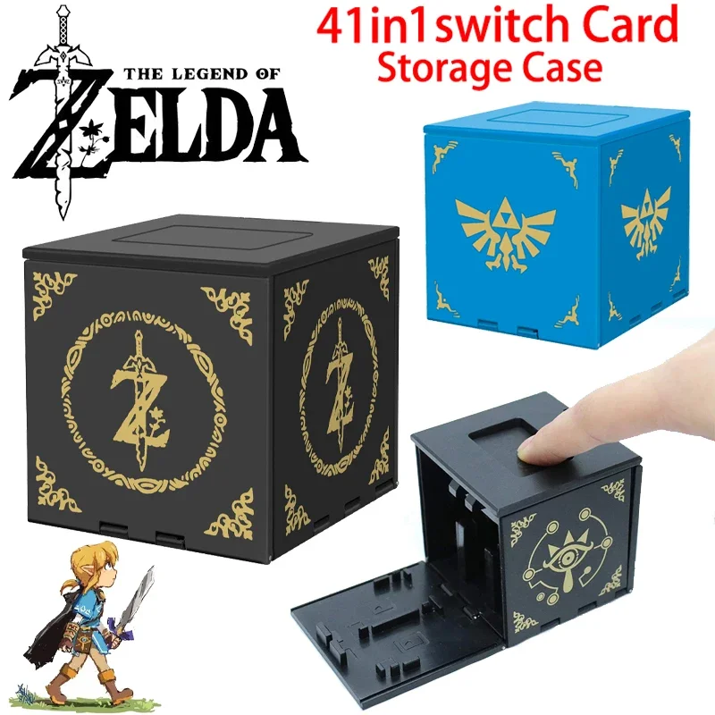 Zelda Tears of The Kingdom Game Card Storage Box 41 In 1 per Nintendo Switch Lite Game Card Case Travel Protector Cover Gift