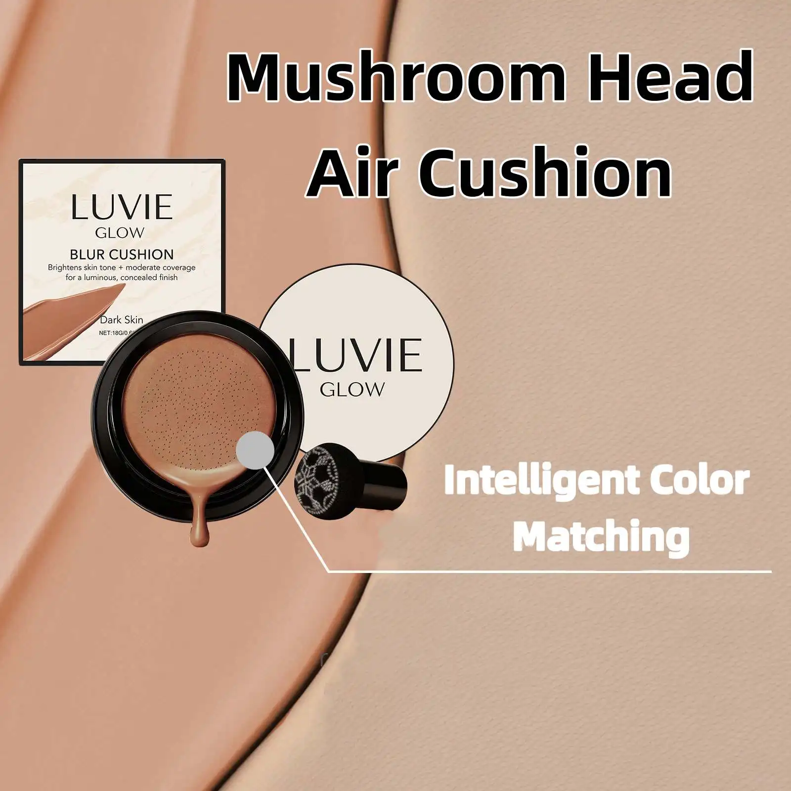 Serie de Maquillaje con Cojín de Aire Hidratante, Cosmético Impermeable para Mujer, Duradero, Iluminador, Elimina las Manchas Oscuras, Control de Grasa, Base con Cojín de Aire