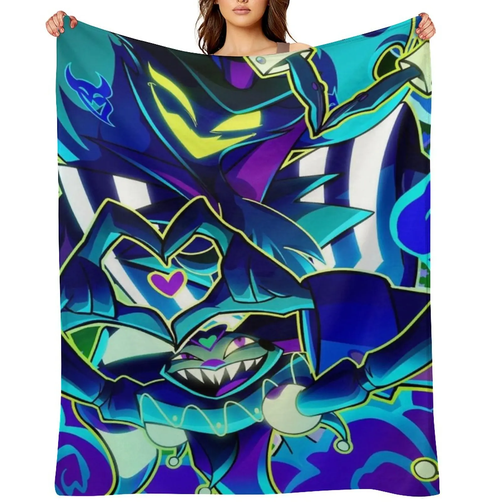 

Helluva Boss - Asmodeus Throw Blanket Camping Beautifuls warm winter Bed linens Blankets