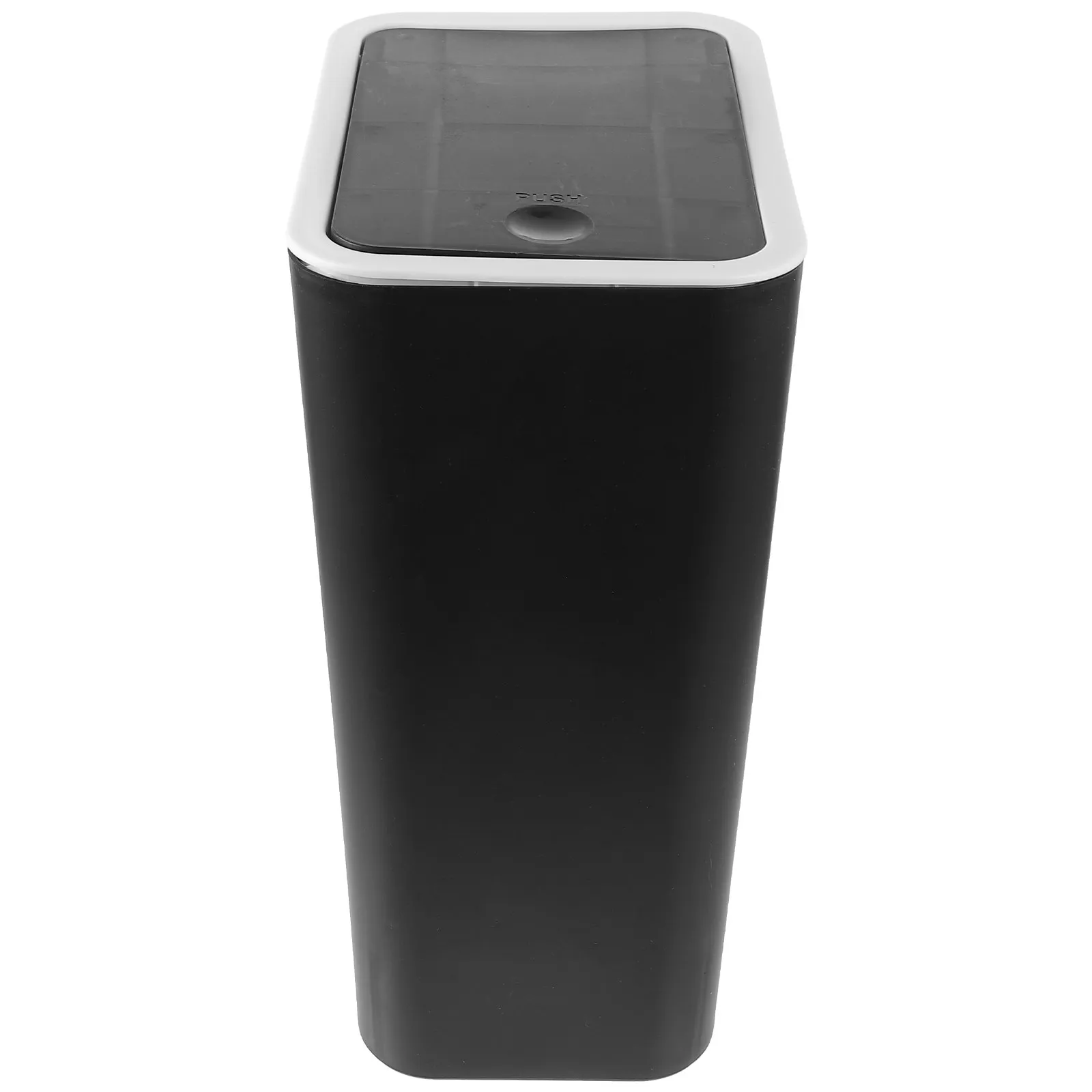

Press Top Garbage Can Plastic Household Trash Bin with Lid for Bathroom Kitchen Bedroom Easy to Use Wear Resistant Thickened PP