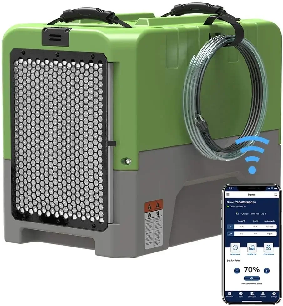 Smart WiFi LGR Dehumidifier w/ Hose, Commercial Dehumidifier w/ Pump, cETL Listed, up to 180 PPD (Saturation), 85 PPD at AHAM,