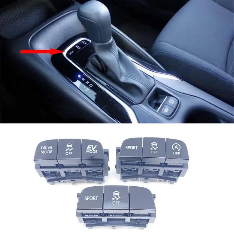 Do Toyoty Corolla E210 2019 2020 2021 2022 2023 oryginalny samochodowy przycisk Smart Stop Start antypoślizgowy przycisk wyświetlacza SPORT Off
