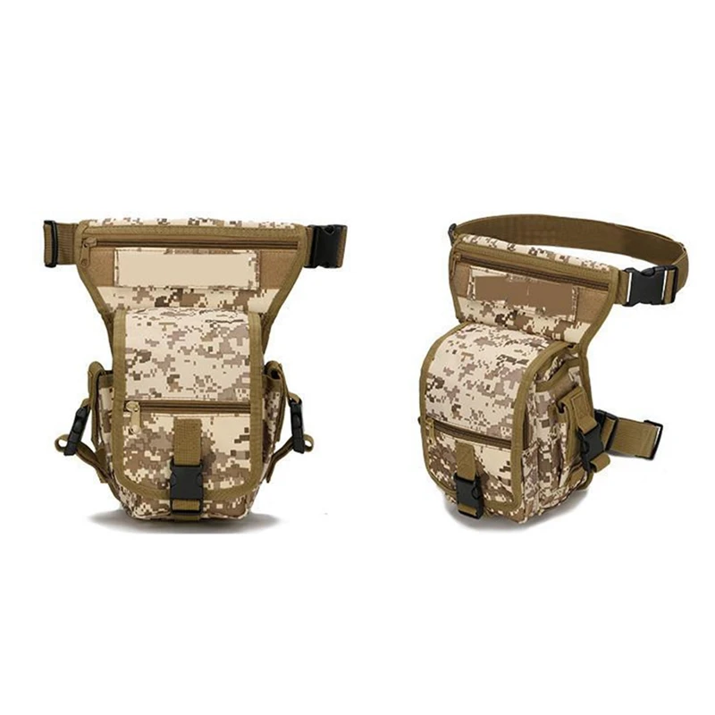 Multifuncional camuflagem Drop Leg Bag, impermeável moto esportes saco, caminhadas e caça