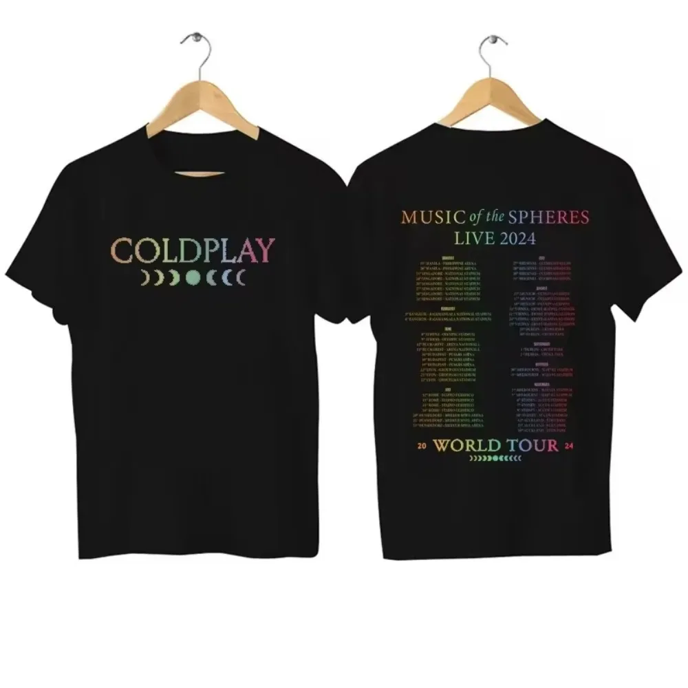 Cold.Play Music of The Sphere.s Tour 2024 Shirt Cold Play Worl.d Tour TShirt Oversized Moon Music Womens TShirts Casual Top Tees