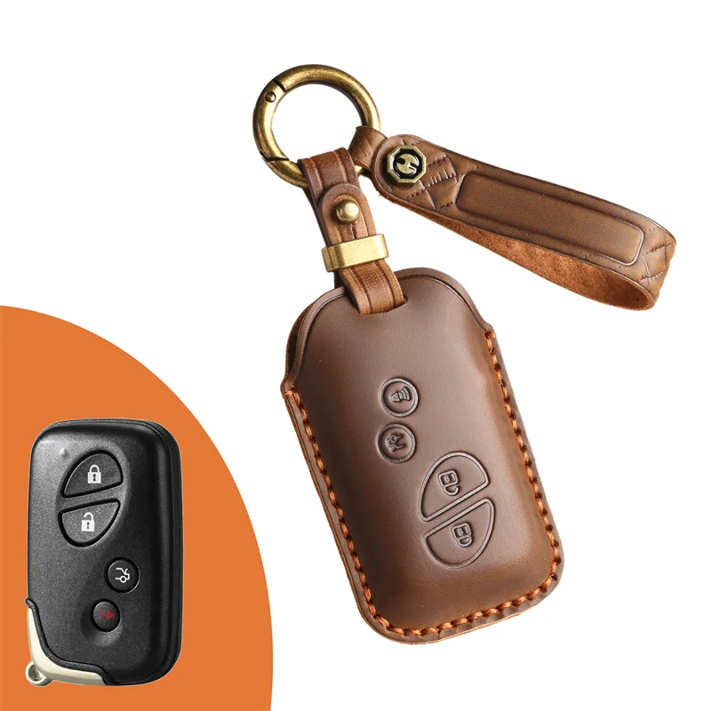 4Buttons New Leather Car Key Case Cover Shell Fob for Lexus GX460 RX350 ES350 IS250 GX460 LX570 IS350 GS430 GS300 GS450h