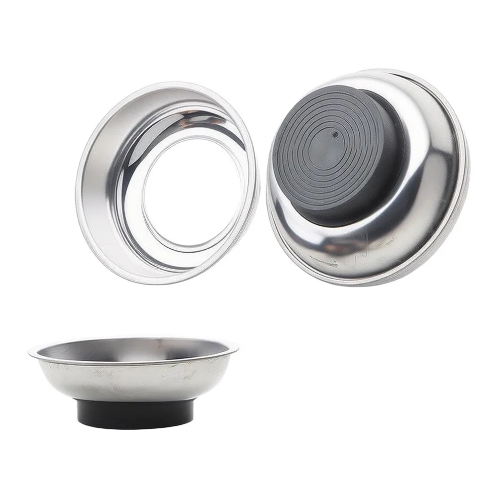 Stainless Steel Magnetic Bowl Built for Durability and Effective Organization of Screws Nuts Washers and Fasteners