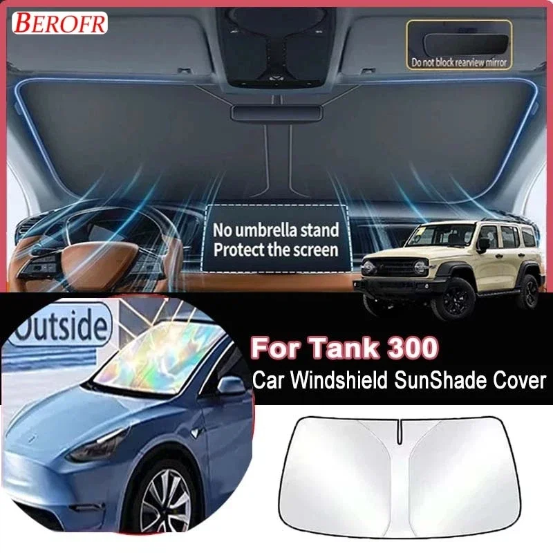 

For Tank 300 2022-2026 Car Windshield Sunshade Cover Front Window Sun Shade Heat Insulation Summer Auto Accessories