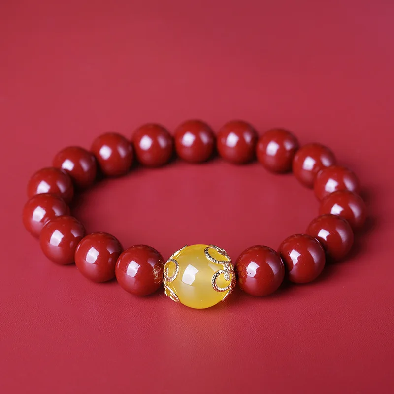 Accessories Collection 1 Natural Cinnabar Purple Gold Sandstone Scattered Beads Emperor Sandstone Ruyi Lotus Lucky DIY