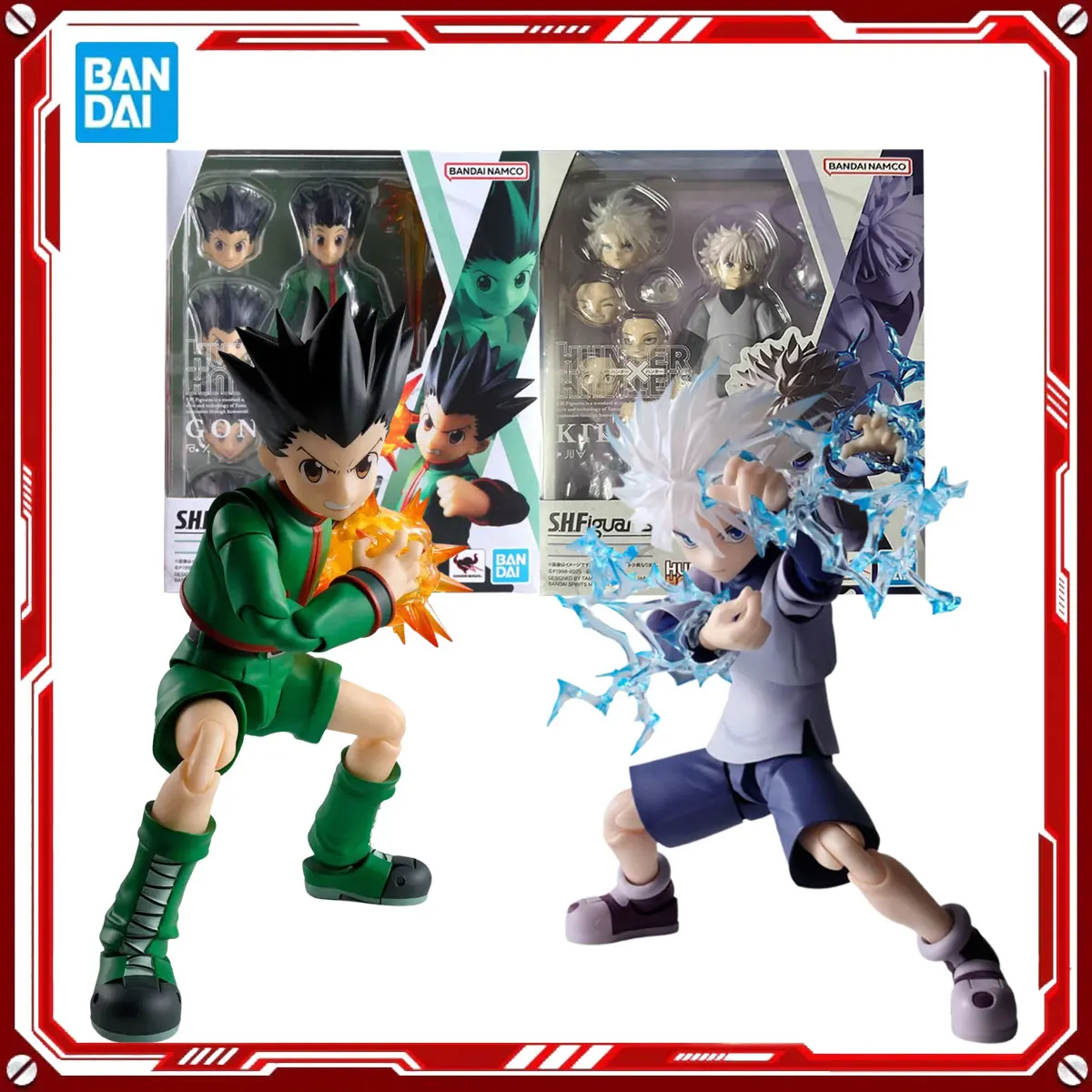 

Bandai Genuine HUNTER×HUNTER Anime Model Kits Killua Zoldyck Gon Freecss Toy S.H.Figuarts Action Figure Assembly Model Gift Kids