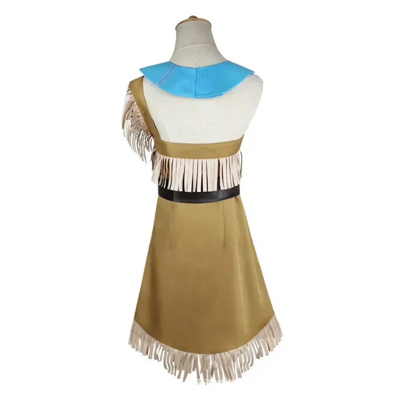 New Girls Bueaty Sexy Princess Pocahontas Costume Adult Indian Cosplay Costumes for Women Halloween Costume for Woman Plus Size