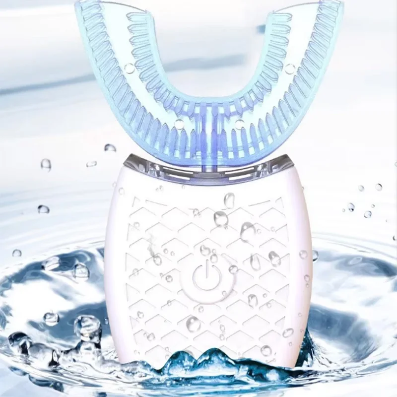 휴대용 여행용 음파 칫솔 USB 충전식 부드러운 성인용 칫솔 방수 U자형 전동 칫솔