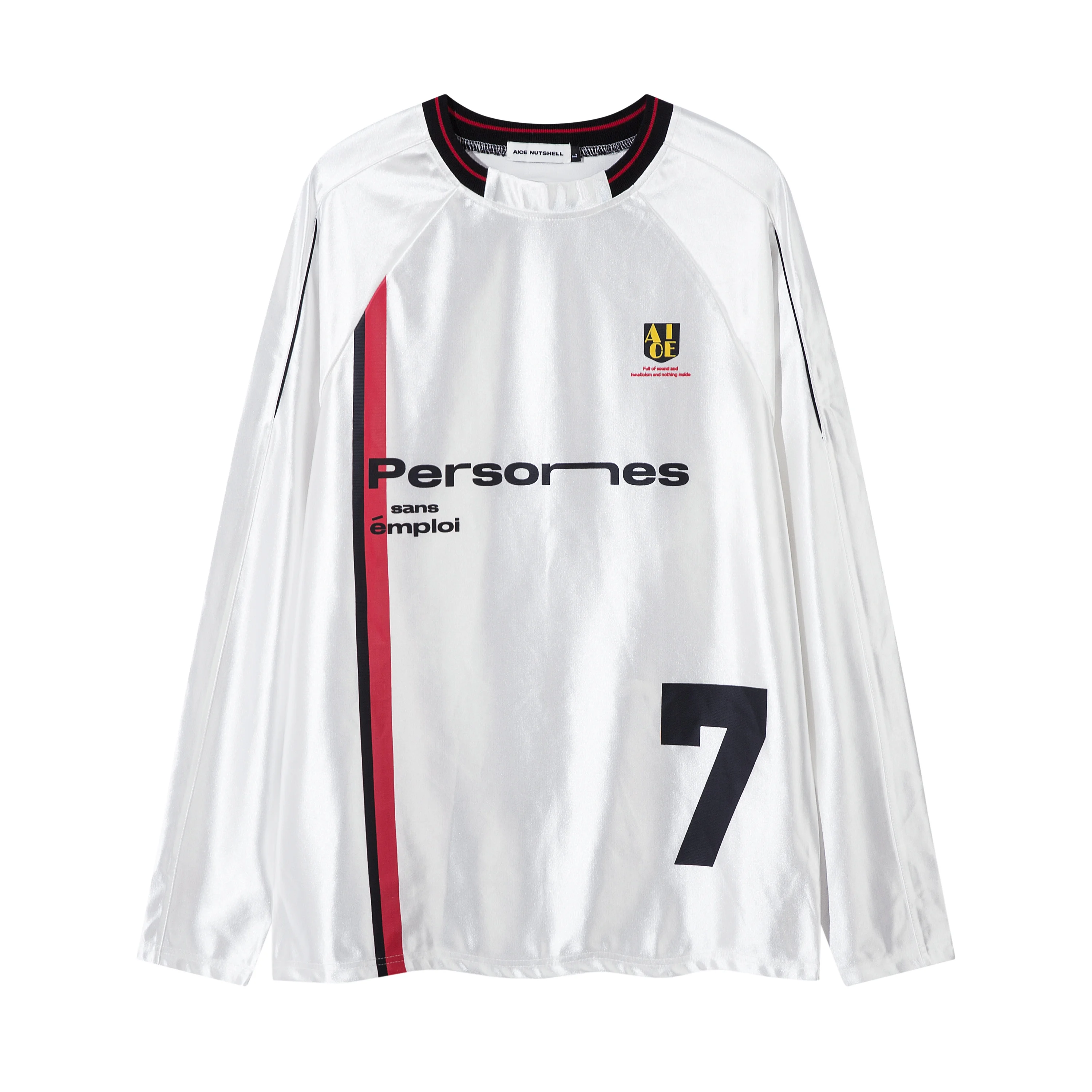 

American Retro Sports Long Sleeve T-shirt for Men and Women Spring and Autumn Season Football Training Uniform