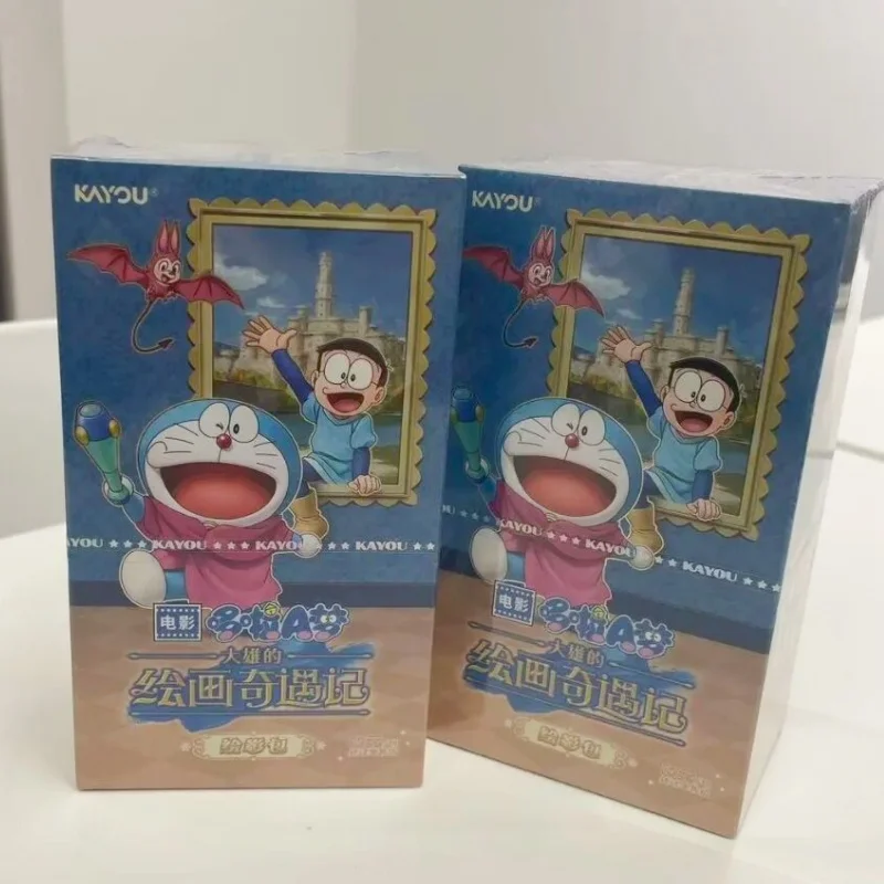 Oryginalne karty KAYOU Doraemon, pakiet karciany z przygodami malowania Nobity, rzadkie karty Bp, pocztówki anime, karty kolekcjonerskie, zabawki, prezent