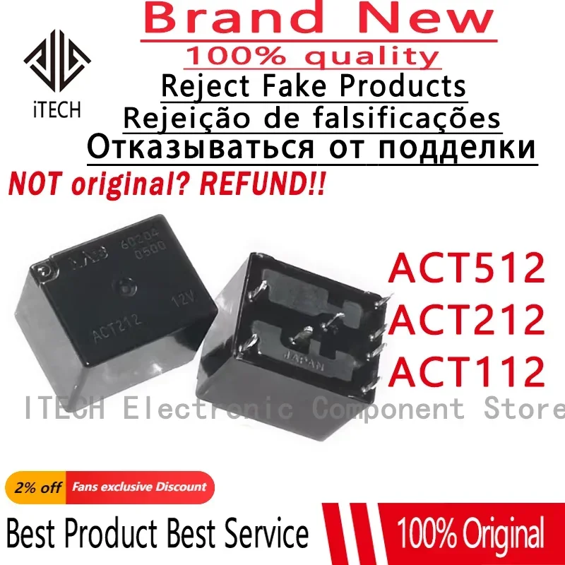 5-10pcs/lot  ACT512 ACT212 ACT112 New Original Automotive Relay DIP ACT-512 ACT-212 ACT-112