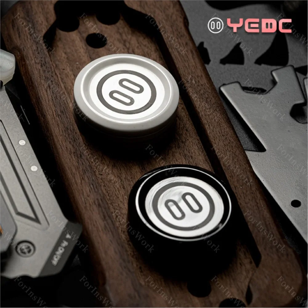 YEDC Ceramic Pig Coin 3.0 Haptic Coin&Ratchet Metal Magnetic Decompression Push Slider EDC Fingertip Gyro