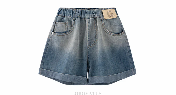 Neu eingetroffen: Sommerliche Jeans-Shorts mit Farbverlauf für Mädchen von 5 bis 14 Jahren, modische Teenagerkleidung, lässige kurze Hosen für Kinder. – Detail 10