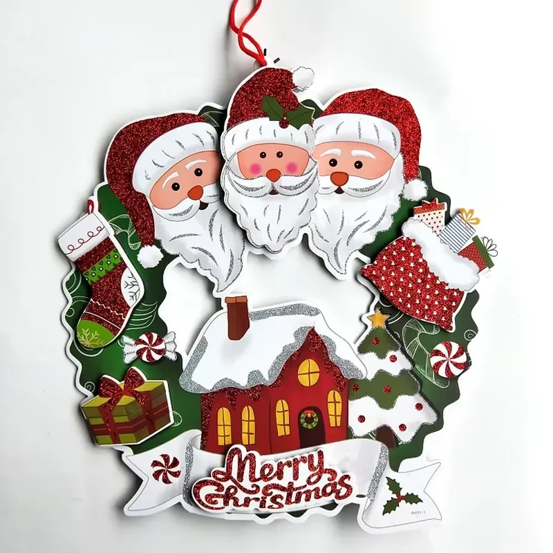 for Christmas Ornaments Santa Claus Wall Pendants Children's Gifts Holiday Decorations Home Party Decoration Supplies