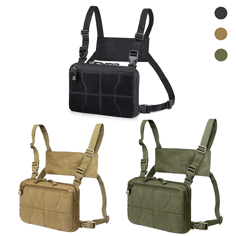 

600D Recon Kit Bag Tactical Chest Rig Bag for Gun Concealed Carry EDC Pouch Organizer Outdoor Hiking Climbing Hunting Chest Pack