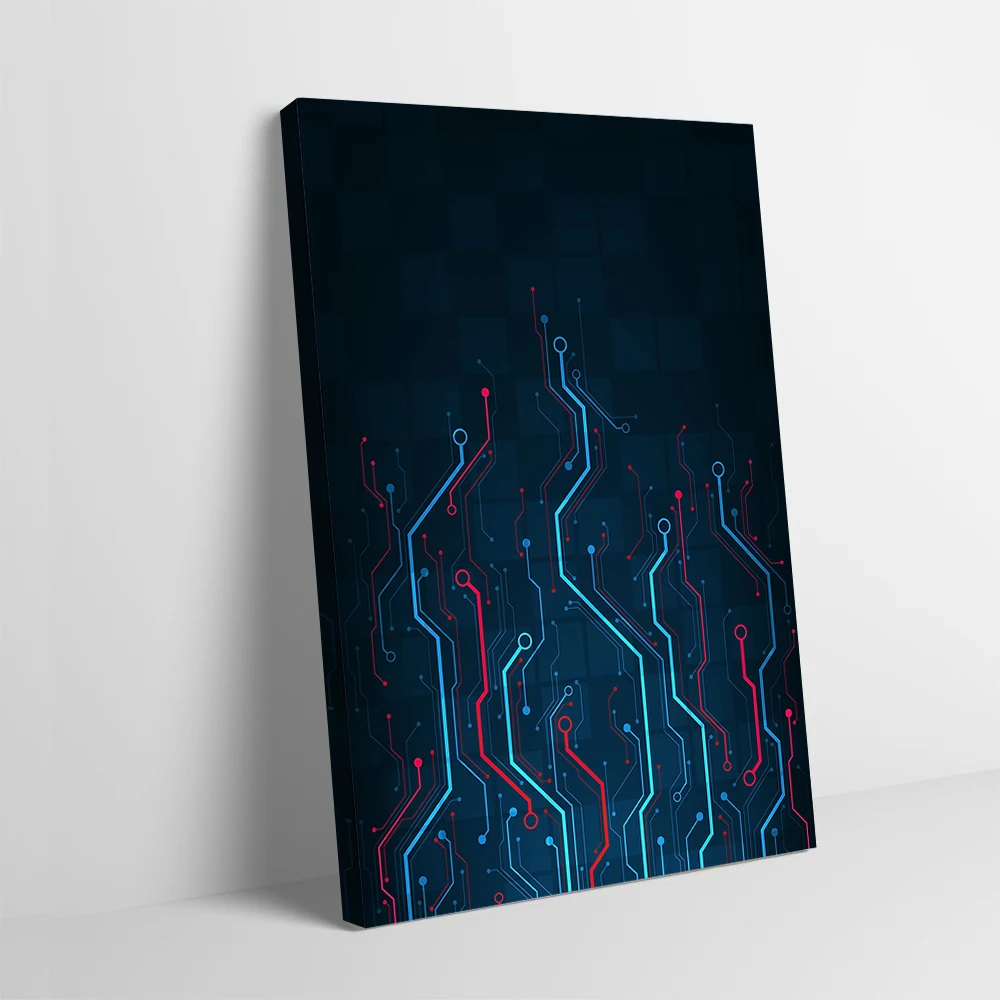 Electronic Circuit Boards Poster Customizable Printed Canvas Painting for Pictures Wall Art Living Room Decorations Decoration