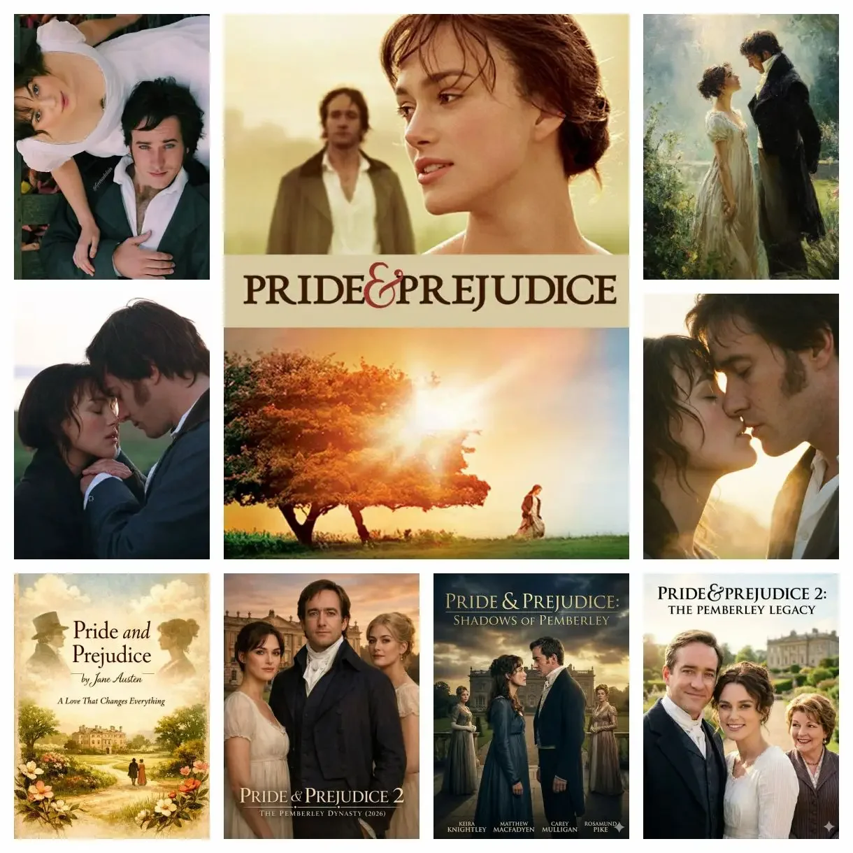Pride And Prejudice Love Movie DIY Full Square Round Diamond Painting Home Living Room Bedroom Bar Aesthetic Decoration