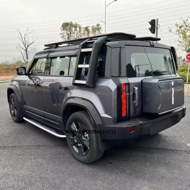 Off-Road Modified Suit Folding Ladder Roof Luggage Rack with Platform Ladder Side Bag For Chery ICar03 Custom Auto Parts Kit