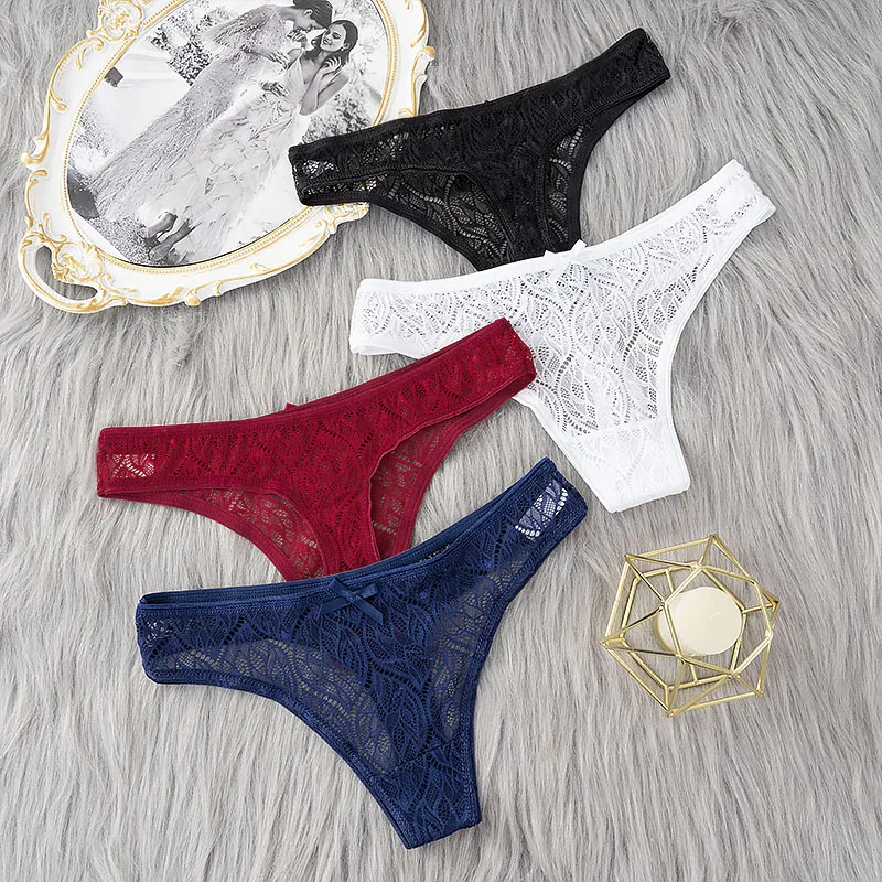 Spitze Sexy G-String Tanga Transparent Frauen Höschen Niedrige Taille Thongs Aushöhlen Weibliche Slips Weiche Intime Dame Unterwäsche