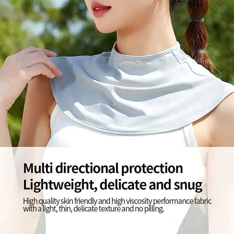 Summer Ice Silk Sun Protection Neck Scarf Women Anti-UV Breathable Motorcycle Cycling Neck Wrap Cover Sports Hiking Balaclava