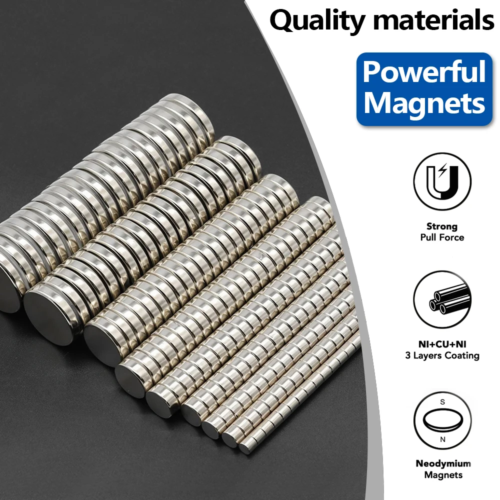 مغناطيس النيوديميوم القوي N35 NdfeB المغناطيسي الدائم imanes مغناطيس الثلاجة القوي للغاية 5x5 8x5 10x5 15x5 20x5 25x5 مللي متر