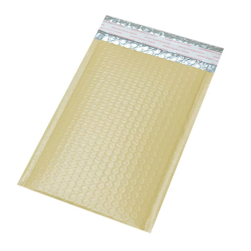 50Pcs 6 Sizes Small Bubble Bag Light Khaki Plastic Bubble Envelope Shockproof Packaging Shipping Envelope Gift Wrapping Pouches