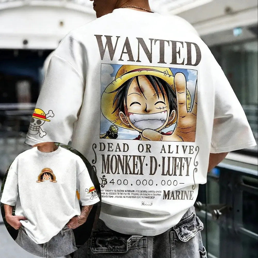 Unisex Graphic T-shirt Man Women One Piece 2026 Summer Y2k Anime Print Oversized Loose Parent Child Short Sleeve Tee Casual Top