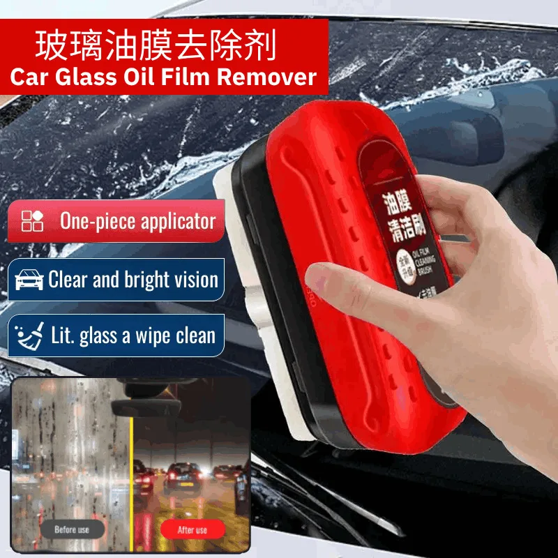 

Car Glass Oil Film Remover Automotive Glass Sponge Cleaning Brush Front Inner Windshield Glass Oil Film Cleaner For Car Cleaning