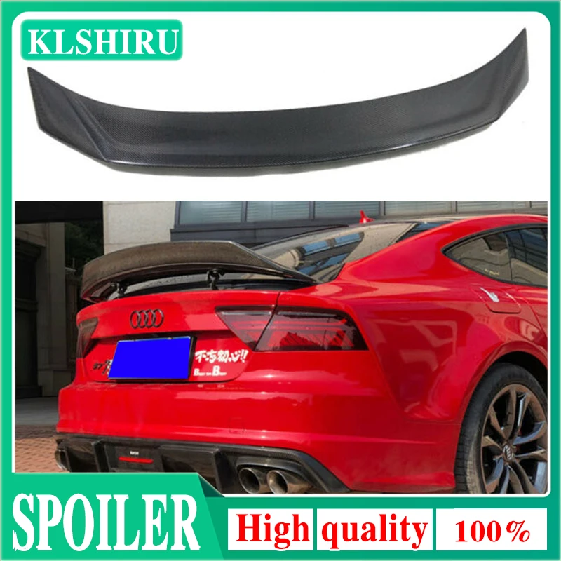 R style High quality real carbon fiber material spoiler For Audi A7 S7 RS7 2013- 2018 Carbon Fiber Rear Spoiler Trunk Wing