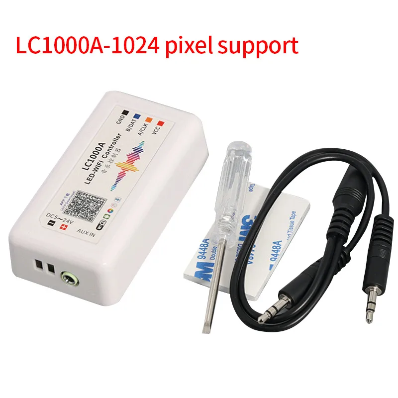 LC1000A LC2000B WIFI SPI Music Spectrum DC5-24V Controller for WS2811 WS2812 RGB LED Digital Pixel Strip 1024-2048 Pixels