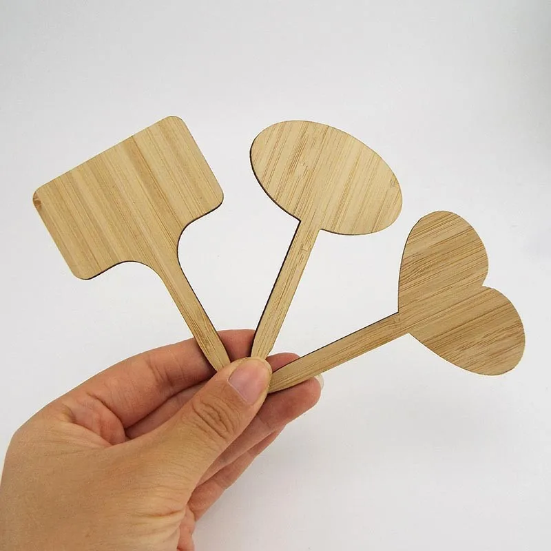 10/20pcs Bamboo Garden Flower Plant Labels Sign Tags Stand Markers Vegetable T-Type for Nursery Pots Garden Seedling Mark Tools