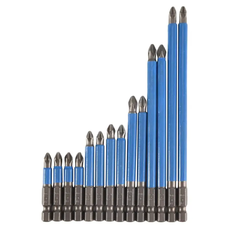 

A80I 14 Pcs Magnetic Anti Slip Screwdriver Bits Set Impact Driver Bit Set 1/4 Inch Hex Shank Cross Drill Bit Set