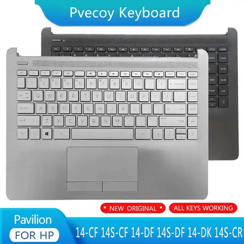 

New For HP Pavilion 14-CF 14S-CF 14-DF 14S-DF 14-DK 14S-CR 240 245 G8 TPN-I130 Laptop Palmrest Case Keyboard US Upper Cover