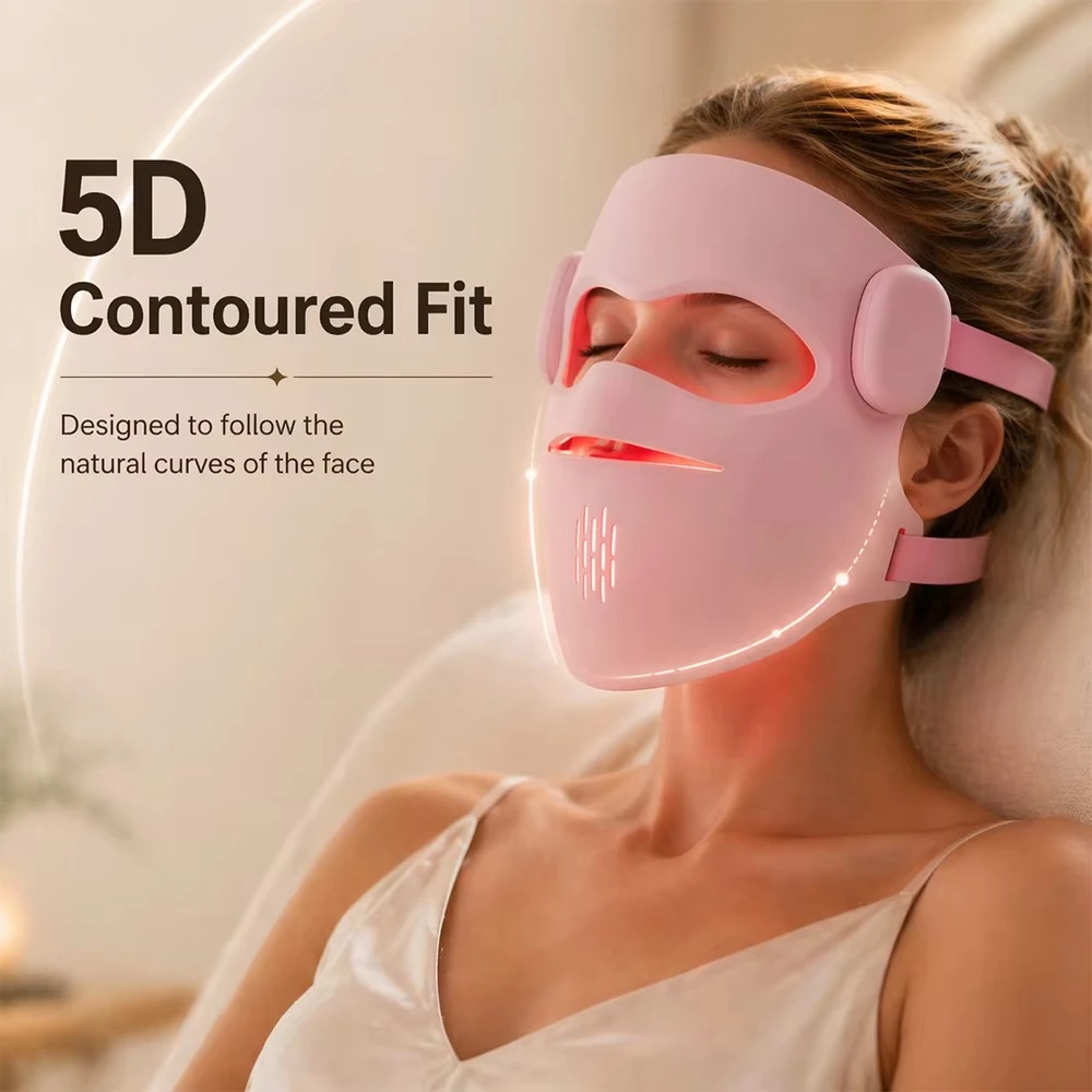 Маска Magique Power OEM Professional Silicone с 72 светодиодами (460 нм, 530 нм, 630 нм, 850 нм) и 4 чипами LED, беспроводная, с красным светом