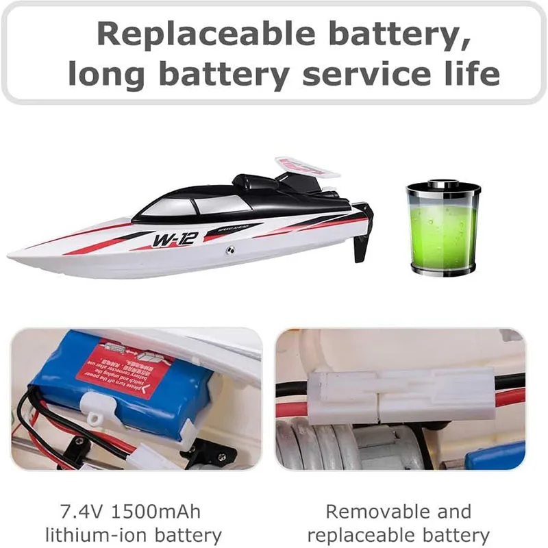 2,4 GHZ RC Boot Waterkoelsysteem Opladen RC Marine Schip Tot 35 km/u Capsized Reset Waterdichte Speedboot