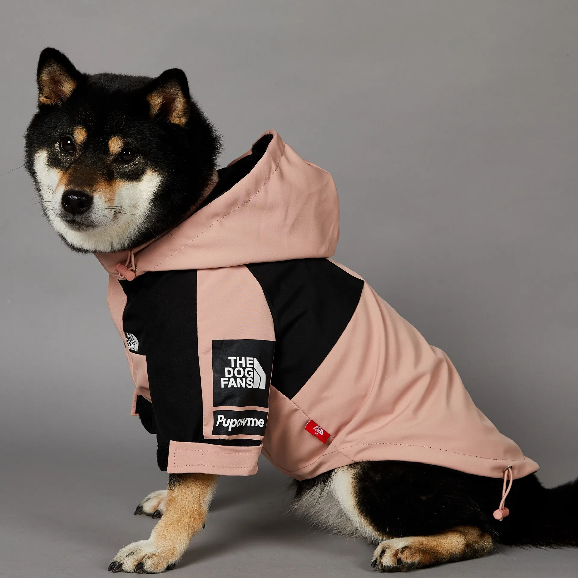 

Pink Windproof Waterproof Trendy Dog Raincoat for Large Breeds Outdoor Jacket with Reflective Strips North Dog Style Pet Apparel