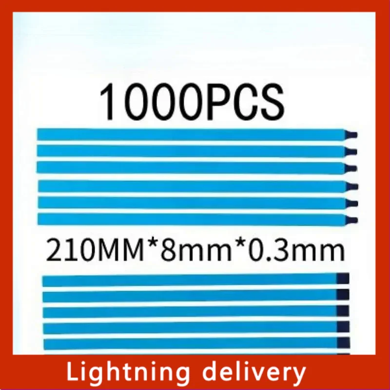 1000pcs New Version Pull Tabs Stretch Release Adhesive Strips for LCD Screen with Handle without Tabs 210MM*8MM*0.6MM