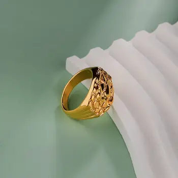 1件不銹鋼男士金塊戒指嘻哈時尚首飾禮品 6 最佳銷售 金塊首飾 - №1