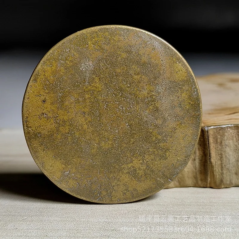 Antique copper mirror for attracting wealth and treasures, copper mirror pendant, Taihe Chongbao, Tianqi Tongbao small flat mirr